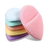 6 Stück Gesicht Peeling Schwamm Sanfter Gesichtsschwamm Reinigungsschwamm Gesicht Wiederverwendbar Abschminkpads Waschbar Gesichtsreinigung Wattepads für Tägliches Gesichte Entfernt Massage