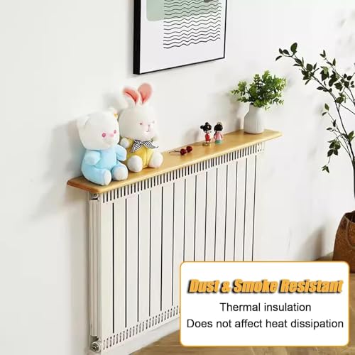 Cache-radiateur bois avec tablette pour plantes facile à installer