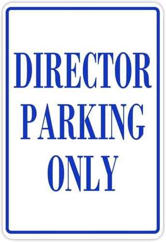 Aluminum Warning_ Director Parking Only - 12x8 inch Safety Sign for Home_Garden (Indoor_Outdoor)