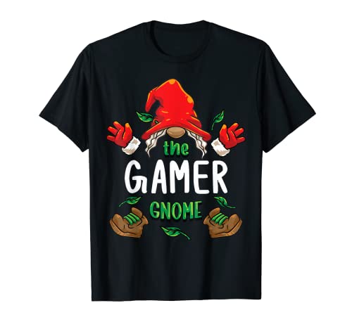 Pijama navideño Gamer Gnome Matching Family Group 2021 para niños Camiseta