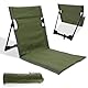 bechoanigel Bodenstuhl mit Rückenstütze,Strandmatte Klappbar,600D Oxford-Gewebe Strandliege Leicht Bodenstuhl,Sitz langlebig tragbar für Hinterhof Rucksackreisen Picknick Outdoor(Militärgrün)