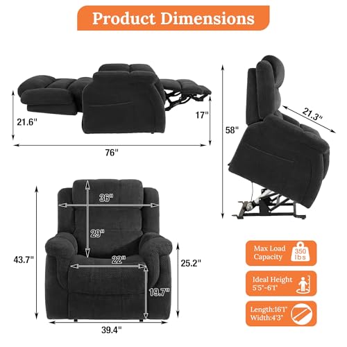 Sillón reclinable eléctrico lino beige miniatura 2