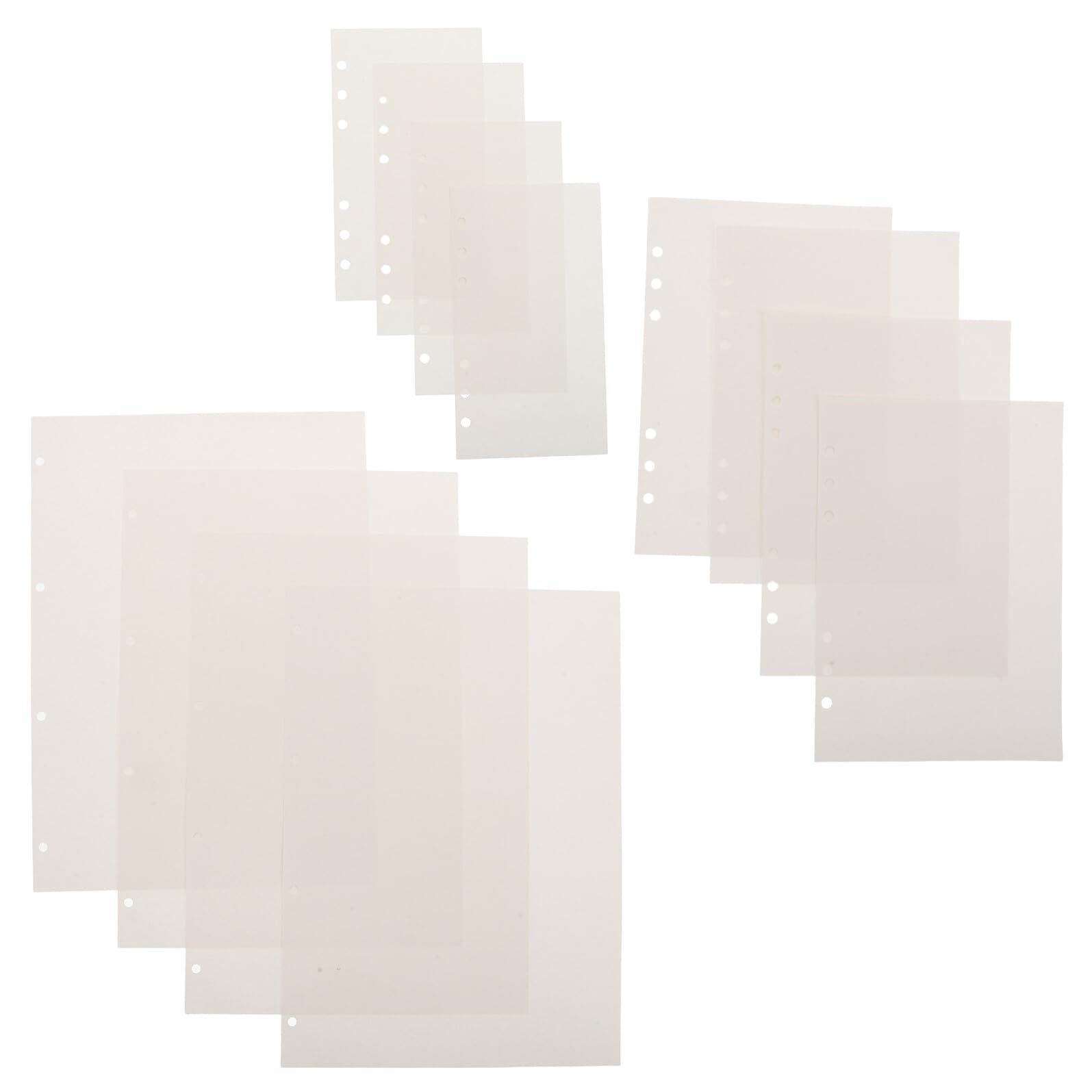 Blanko Nachfüllpapier Ringbuch Einlagen Refill Loose Leaf Papier für Planer Notizbuch Tagebuch Büro Schule Weiß