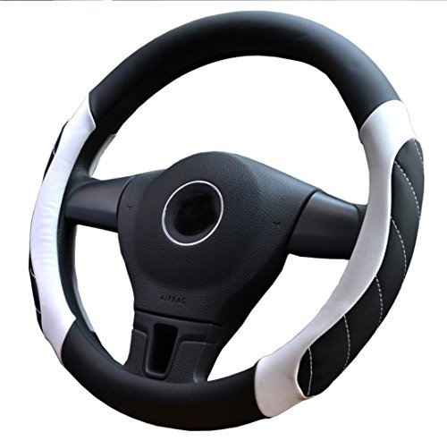 ontto ハンドルカバー ステアイングカバー スポーツ風 フィット感重視 sサイズ 触感よく 滑り止め 通気性いい オシャレ マイクロファイバー革