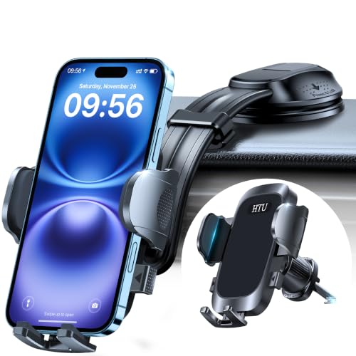 Image of HTU Upgraded Strongest Suction No Block View Bendable Arm Car Phone Holder