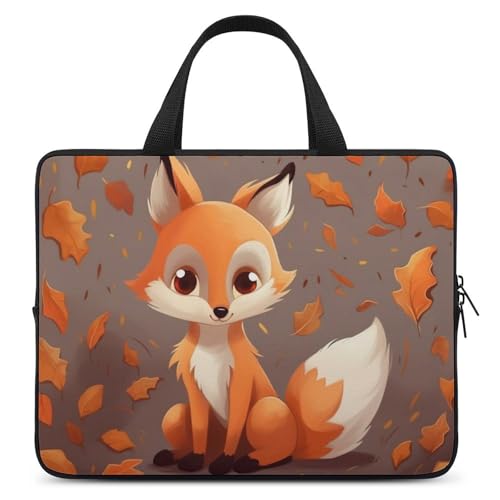 Housse antichoc ordinateur portable 17 pouces motif renard d'automne étanche