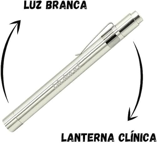 Kit Bolso Enfermagem Lanterna Clínica Bioland Com Termômetro Axilar Digital E Garrote De Elastano (P