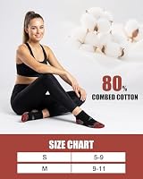 SukModen Women's Performance Athletic Socks 6/12 Pairs, Cotton Ankle Socks with Heel Tab & Cushioned Sole for Running, Gym, Fitness, Multi-Color on Black, 6 Pairs, S — image 8