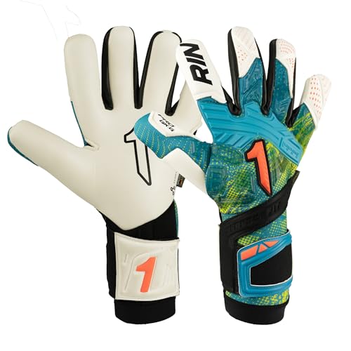 Rinat Guante de Portero Fiera Pro, Verde/Naranja, Unisex Adulto