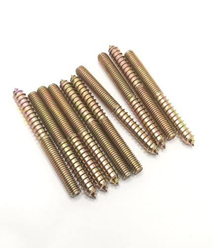 Image of Hanger Bolt M8x80 Double Headed Bolt Self-Tapping Screw for Furniture 10Pcs