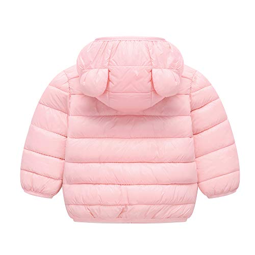 Bffbaby Winter Down Coats For Kids Baby Boys Girls Light Puffer Padded Jacket Bear Hoods Infant Outerwear Pink thumb #1