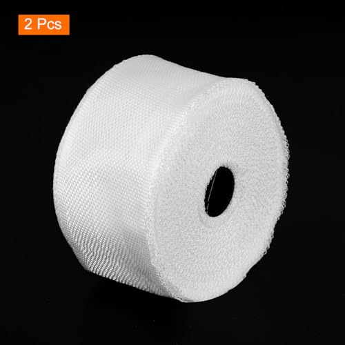 Image of MECCANIXITY 2pcs Fiberglass Cloth Tape 30m(33 Yard) x50mmx0.15mm C Glass Fiber Fiberglass Mesh Glass Fiber Mesh Woven Fiberglass Fabrics Insulation Tape for Reinforcement Repair