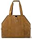 OneTigris Brennholz Log Tragetasche, 2-in-1 Kaminholztasche, Kaminholzträger aus gewachstes Segeltuch wasserdicht, Extra große Brennholz Träger mit Griffen, Holzkorb für Camping, Grillen und Outdoor