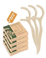 200 PCS Zahnseide Sticks Nachhaltige Dental Floss Picks ungewachste Zahnseide mit Zahnstocher Plasktikfrei Zahnseidesticks Natur Zahnsticks ungewachste Flossers Dental Sticks