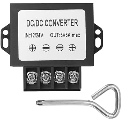 12V/24V to 5V 5A 25W Transformer IP67- Dust Proof DC Converter with Screwdriver - for Trucks/RVs/Solar/Marines/Buildings - Shockproof/Dust Proof
