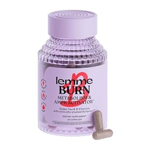 Lemme Burn – Metabolism, Belly Fat Burning + AMPK Activating Supplement for Men & Women w/Clinically Studied Actiponin Gynostemma, Green Tea Extract, Vitamins B6 & B12 – Gluten Free, 60 Count