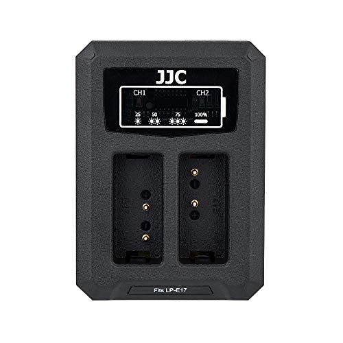 JJC Compatible con Canon R8 R50V R50 R100 RP M3 M5 M6 77D 750D 760D 800D 200D Cámara Cargador de Batería Dual USB