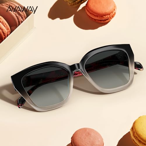 AVAWAY Polarized Cat Eye Sunglasses Women - Trendy Acetate Sun Glasses UV400 Protection Modern Aesthetics Designer Shades3