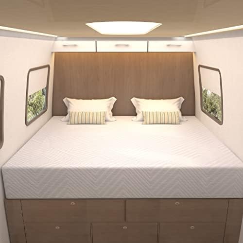 EGO White 10 Inch Short King Memory Foam RV Mattress