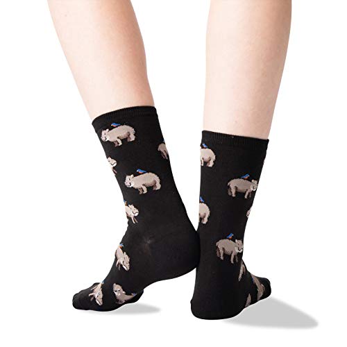 Hot Sox Womens Hippo Crew Socks, Womens Shoe Size 4-10.5, Blush2