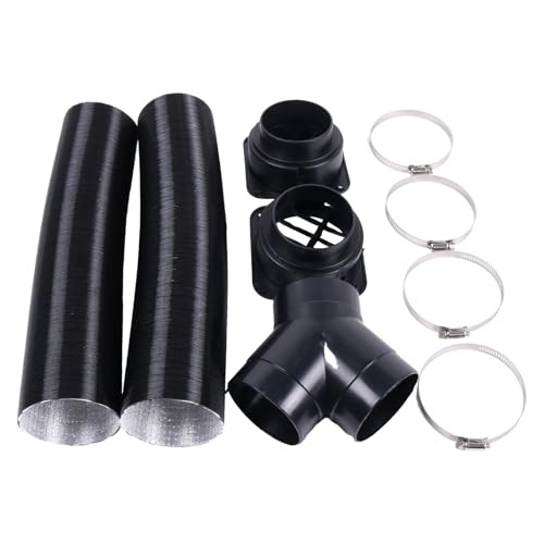 image for ZTUOAUMA 75mm Parking Heater Air Duct Vent Kit Hoses Clamps Y-Branch C