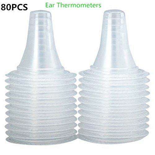 80PCS Ear Thermometer Covers Lens Filters,Ear Thermometer Replacement Lens Filters Probe Cover Refill Caps for Braun ThermoScan Models,Disposable Probe Covers