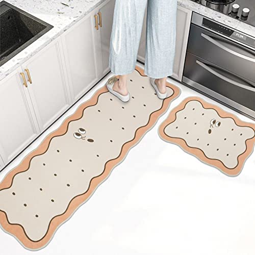 Image of Home Cloud Anti Fatigue Kitchen Rug Printed Thick Anti Slip, Washable, Big Size, Designer Folding Kitchen Mat for Home BedroomStandard Size (41 x 122 cm 41 x 61 cm)
