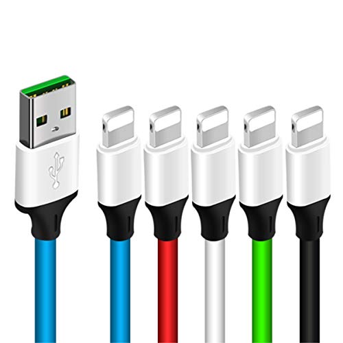 USB Cable Phone Charger, LightningSPT Fast Charging Cord 5Pack High Speed Data Sync