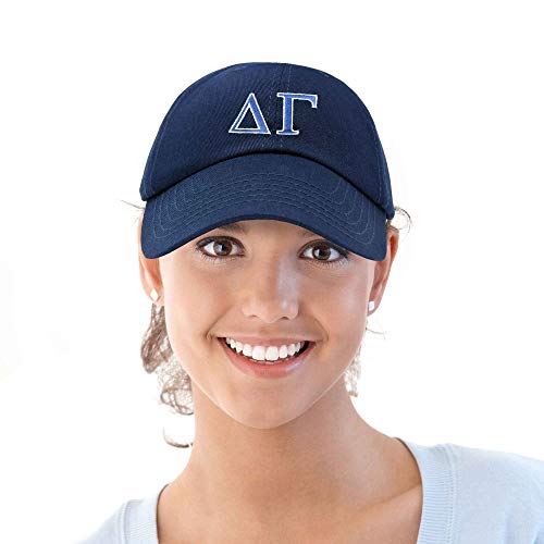 Image of DALIX Delta Gamma Sorority Hat Womens Greek Letters Embroidered Baseball Cap