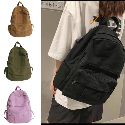 Mochila escolar de lona para viajes casuales y el instituto de adolescentes activos 2