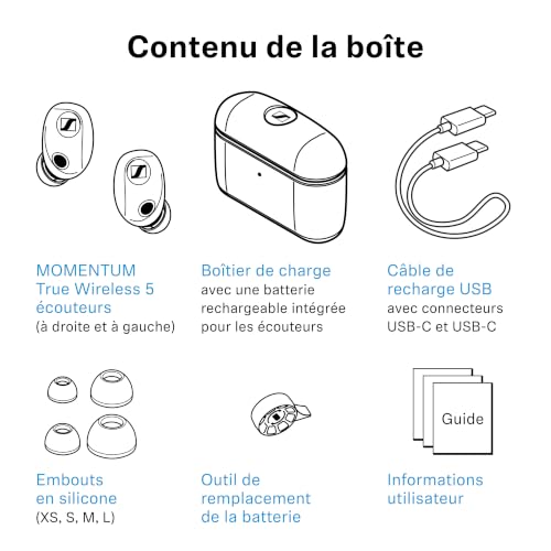 Ecouteurs sans fil Sennheiser Momentum True Wireless 5 avec réduction du bruit active - vue 10
