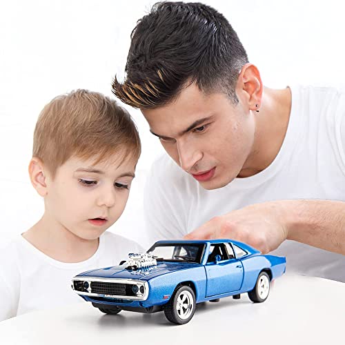 Image of Fast & Furious 7 Model Cars Sports Car 1:32 Exclusive Alloy Metal Diecast Metal Pullback Toy Cars with Openable Door & Light Music Toys for Kids