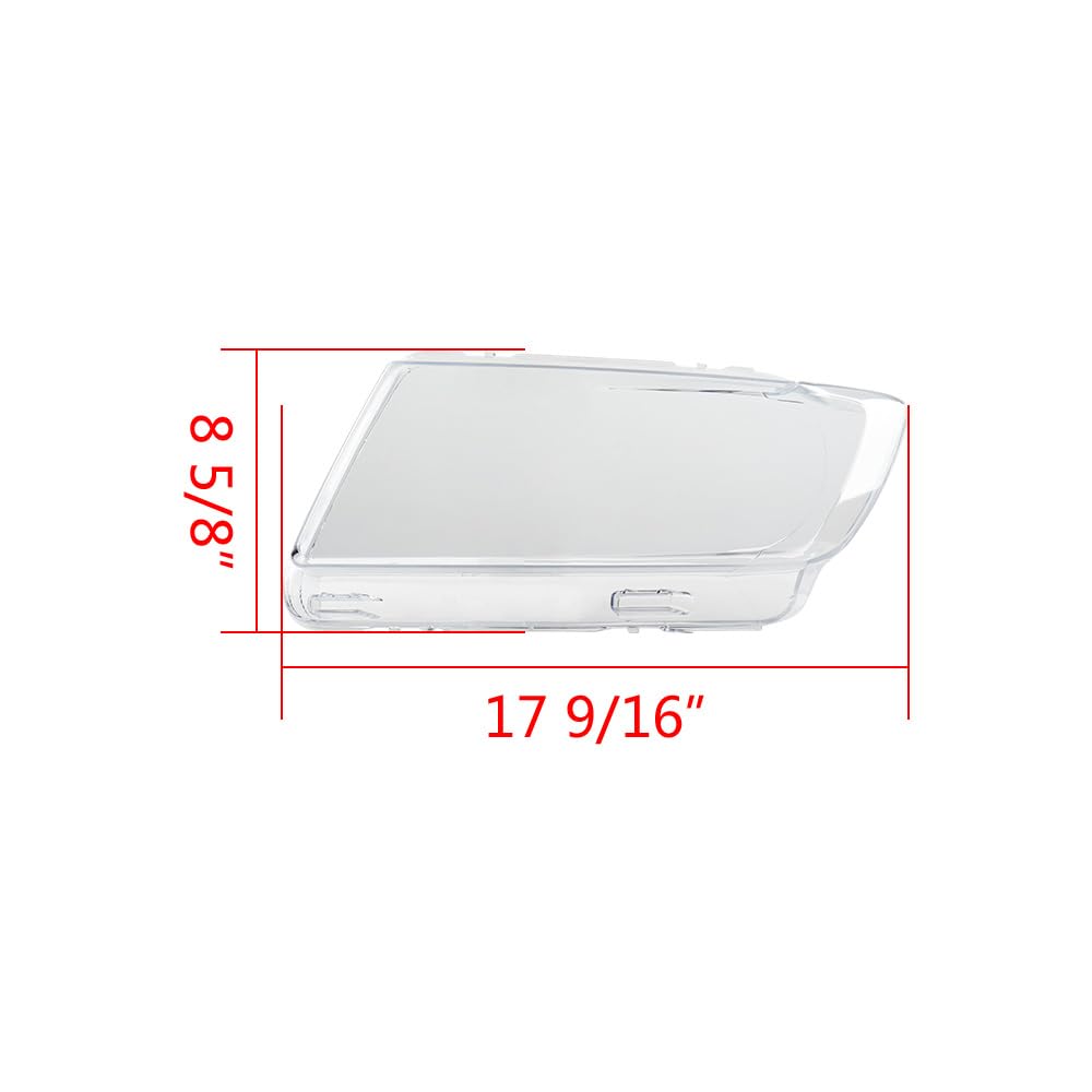 Astra Depot 1 Pair Clear Headlight Lens Cover PC Shell Replacement for 2011-2013 Jeep Grand Cherokee 55079379AF 55079378AF Headlamp