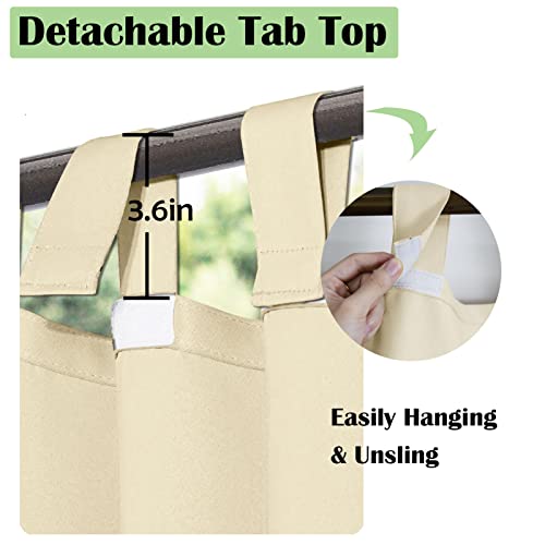 SK Studio Outdoor Vorhang Wasserdicht Terrasse Vorhänge mit Abnehmbaren Schlaufen Sonnenschutz Sichtschutz für Balkon Terrasse Garten Pavillon Strandhaus, 1 Stück – Bild 4