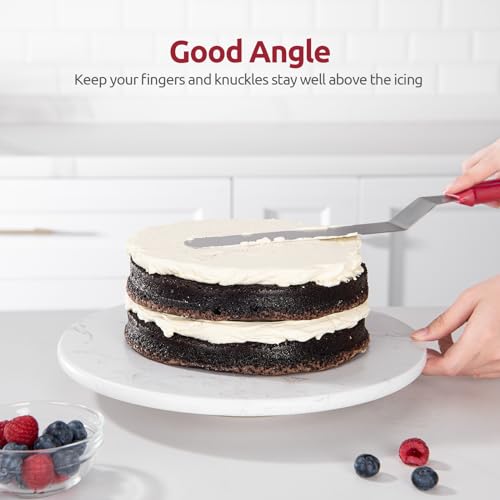 Image of U-Taste Offset Icing Spatula Set, Cake Frosting Spreader, 6 /8 /10in, Red