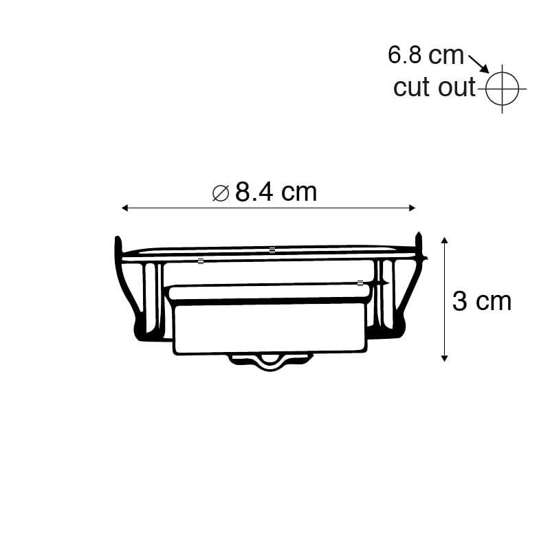 Modern Inbouwspot zwart incl. LED 3-staps dimbaar - Ulo