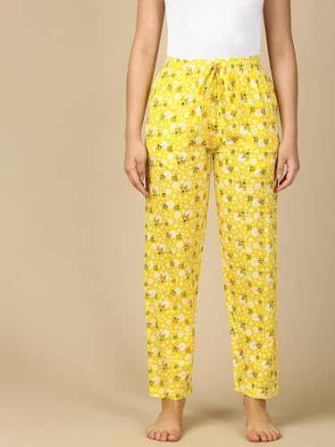 Image of PYNK by Lux Cozi Women's Cotton Printed Palazzo Pyjama Relaxed Lounge Pants | Super Soft Comfortable | Loungwear Pyjama Pant-Pack of 1