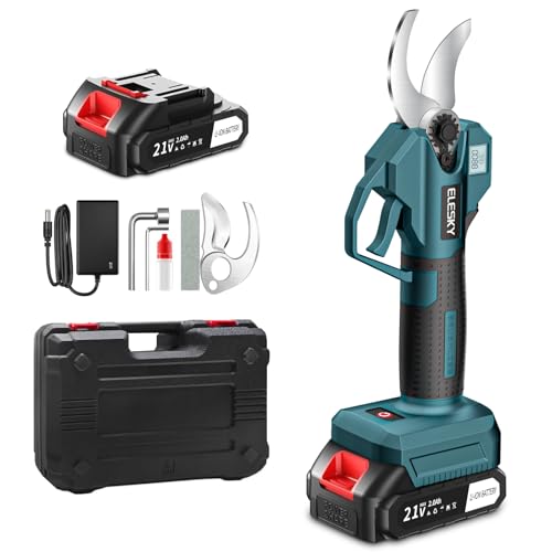 Akku-Astschere Professionelle Passend Kompatibel mit Makita Akku, 40mm Elektrische Gartenschere, SK5 Klingen, LED-Display, Doppelte Sicherheitsverriegelung für Garten, Sträucher und Äste