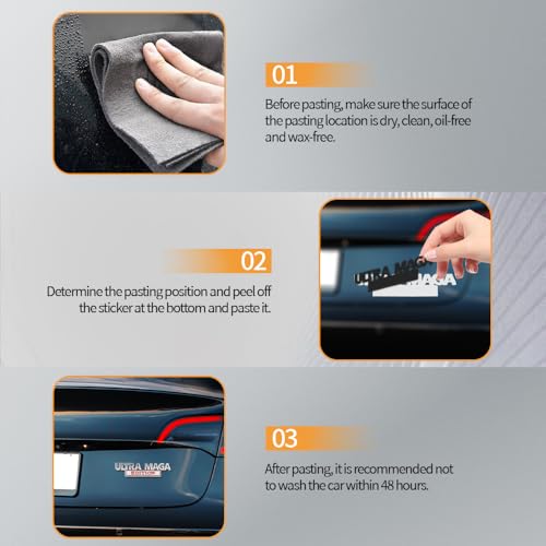 Image of Ultra MAGA Edition Emblems, Classic Personality Labels Car Badges with Strong Adhesive, Car Exterior Accessories Auto Body Decor Embossed Stickers Universal for Vehicles, SUV, Truck