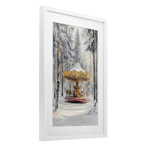 Impression encadrée de bouleau d'art mural paysage hiver 50,8 x 35,6 cm - 4