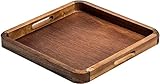 Kalmar Home Acacia Wood 14 Inch Square Tray