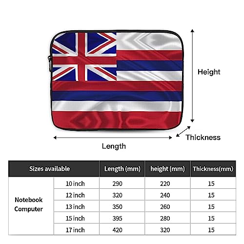 Flag Of Hawaii American Laptop Sleeve Case 17 Inch Suitable For Notebook Computer Tablet Traveling Carrying Simple Case4