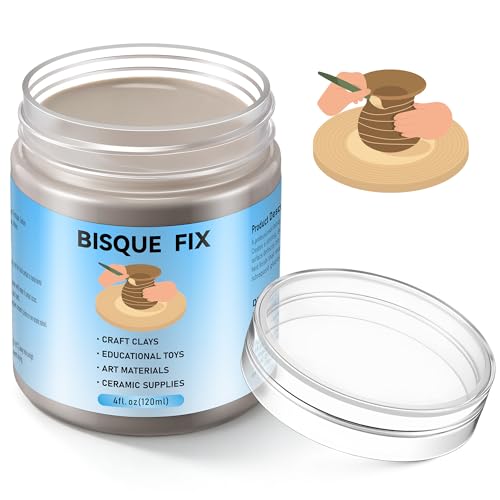 Lounsweer 4 Ounce Bisque Fix for Ceramic Clay or Bisque Enhanced Formula for Craft Clays Art Materials Ceramic Supplies Can fire up to Cone 10