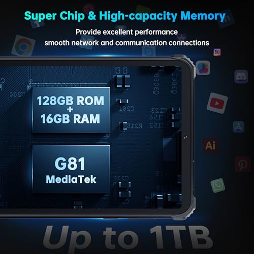 Image of RT3 Pro Rugged Tablet - 16GB+128GB 1TB Expandable Waterproof Android 14 Tablet, 8 Inch HD Display, 5150mAh Battery Tablets, 16+8MP Camera, 4G Dual SIM /5G WiFi /Face ID /OTG /NFC /BT5.0, Green