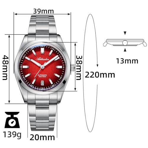 Image of ADDIESDIVE Mens Watch Automatic NH35 /8215 200M Luminous Easy to Read Dial Wrist Watch Minimalist Fashion Simple Watch Analog Date with Leather Strap and Bracelet