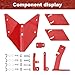 Leafinnerin 15683 Hiller-Furrower Kit for Rear Tine Tillers,Tiller Attachment,Removable, Adjustable Wings and Multiple Connections for Various Areas of Cultivated Land., Red