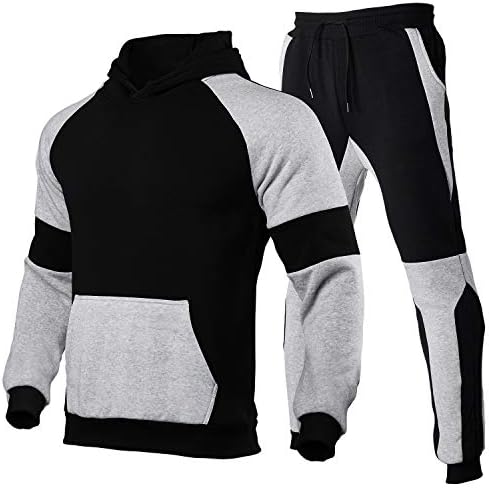 HHGKED Men's Track Suits 2 Piece Set Active Jogging Suits Long Sl...