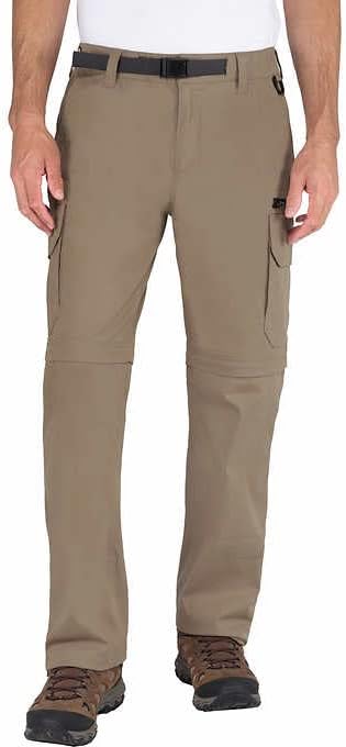 Hiking Pants for Men - Convertible Pants Men - Leightweight Cargo Pants Khaki