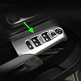 RRBY Cubierta del Panel de Botones de la ventanilla del automóvil Panel de interruptores de elevación de Vidrio Marco de Ajuste Pegatinas para Citroen C5 Aircross 2017-2021, ABS,Silver