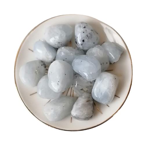 1x Blue Calcite Tumblestone | Tumbled Stones | Blue Calcite Stone...